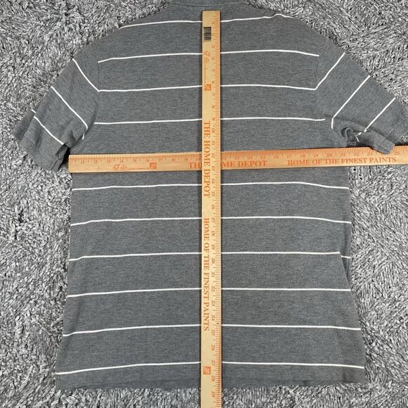 Fred Perry Polo Shirt Men's XL Gray Stripes Short Sleeve Designer Preppy Golf - Picture 6 of 6